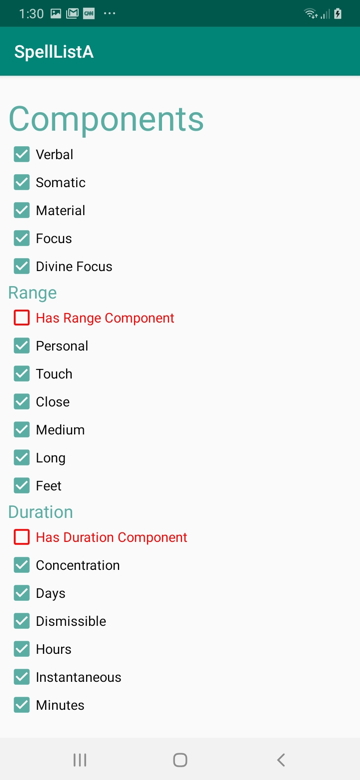 Components Filter